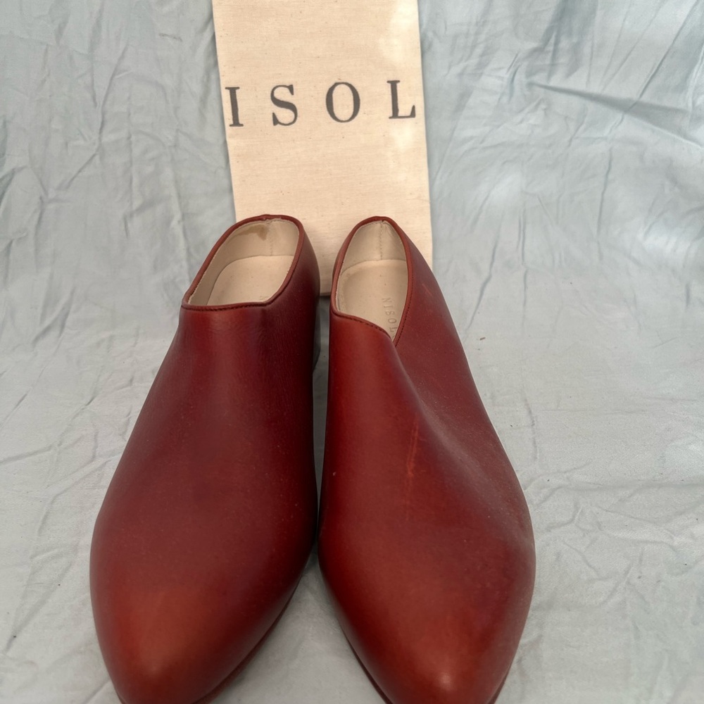 NWB and dust cover Nisolo Women's Brandy Leather Mules